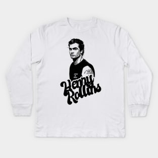 Henry rollins 80s style classic Kids Long Sleeve T-Shirt